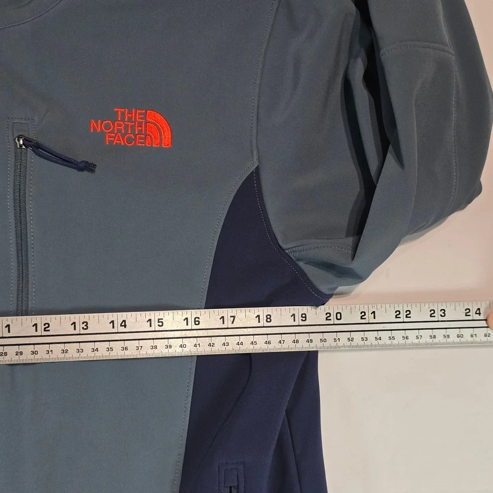 The North Face‎ WindWall Softshell Jacket Mens Medium Blue Full Zip Fleece Lined